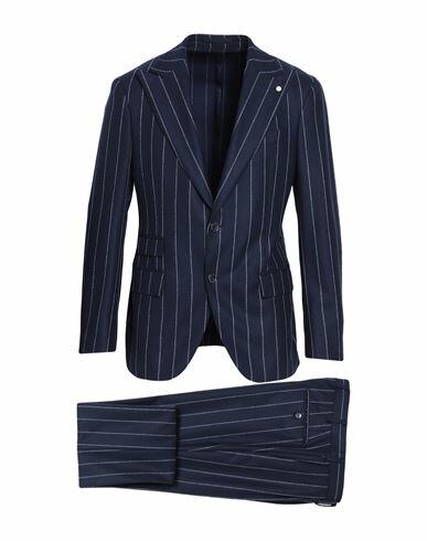 Luigi Bianchi Mantova Man Suit Midnight blue Virgin Wool Cover