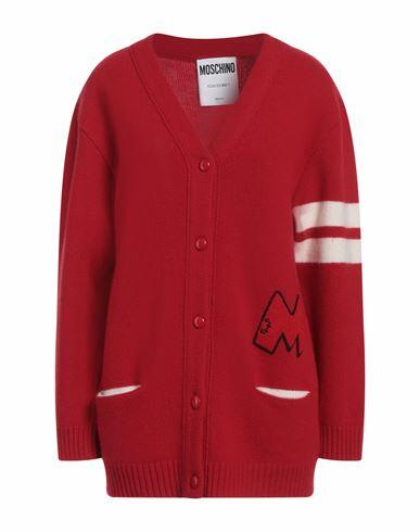 Moschino Woman Cardigan Red Virgin Wool Cover