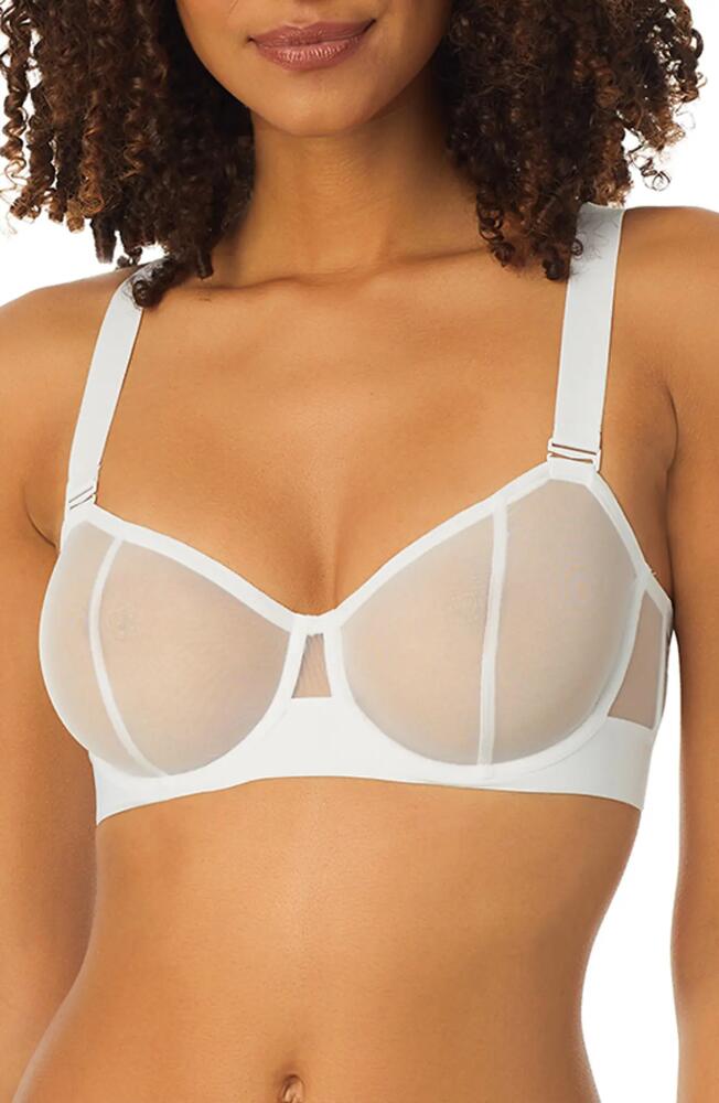 DKNY Sheer Convertible Strapless Bra in White Cover