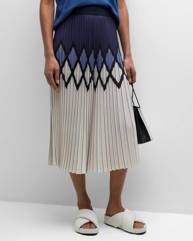 Le Superbe Pleated Diamond Midi Skirt Cover