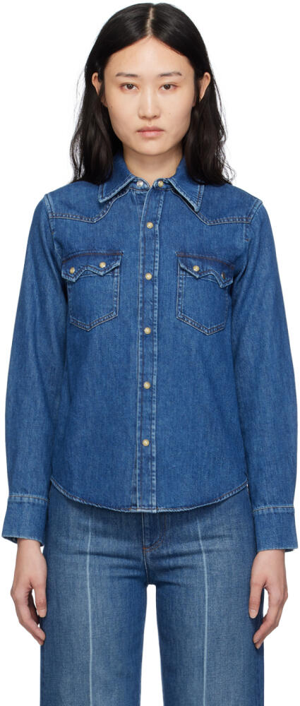 A.P.C. Indigo Natacha Ramsay-Levi Edition Durol Denim Shirt Cover