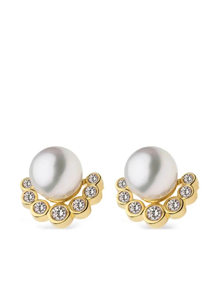 AUTORE MODA Brea diamond and pearl earrings - Gold Cover