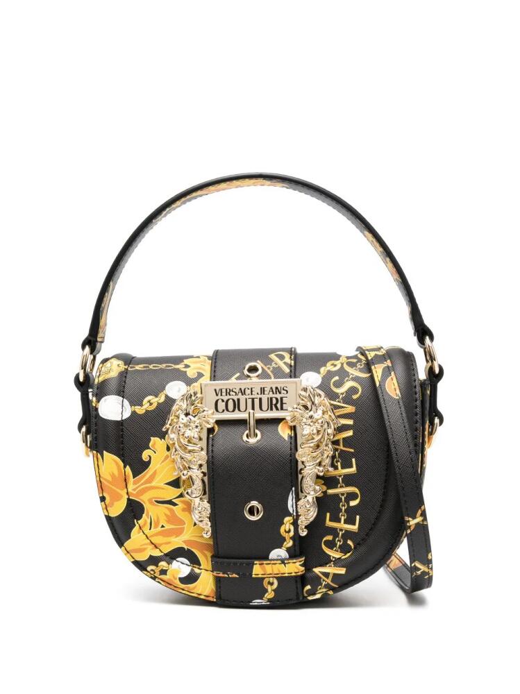 Versace Jeans Couture Chain Couture-print shoulder bag - Black Cover