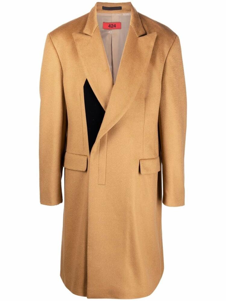 424 off-centre fastening coat - Neutrals Cover