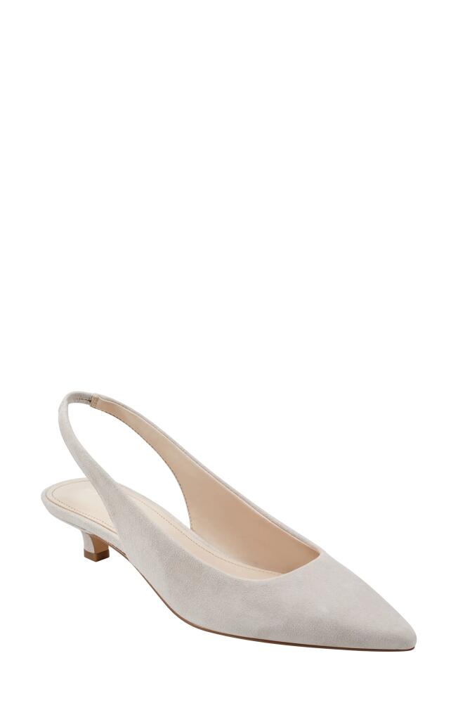 Marc Fisher LTD Posey Kitten Heel Slingback Pump in Light Natural Cover