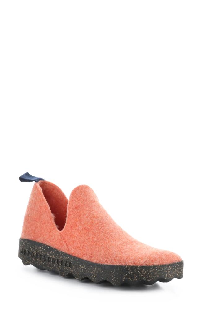 Asportuguesas by Fly London City Sneaker in 087 Orange Rainraw Felt Cover