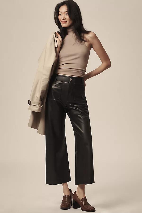 The Colette Cropped Wide-Leg Pants by Maeve: Faux Leather Edition Cover