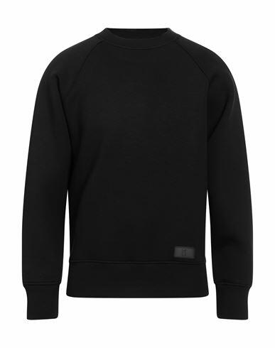 Pt Torino Man Sweatshirt Black Viscose, Elastane, Polyurethane Cover