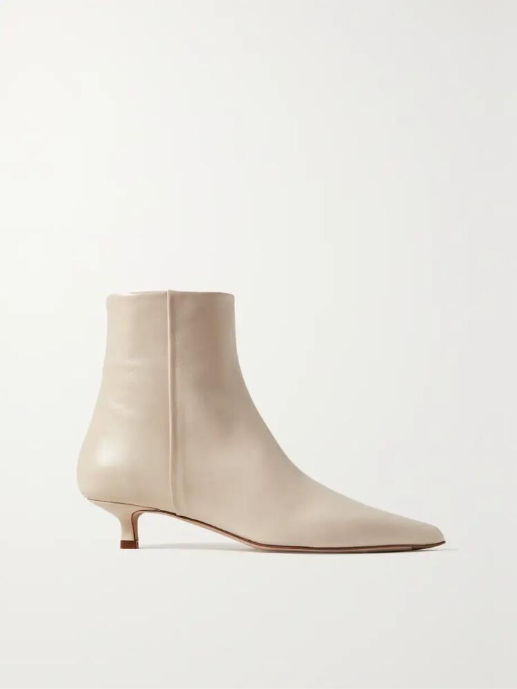 Aeyde - Sofie Leather Ankle Boots - Cream Cover