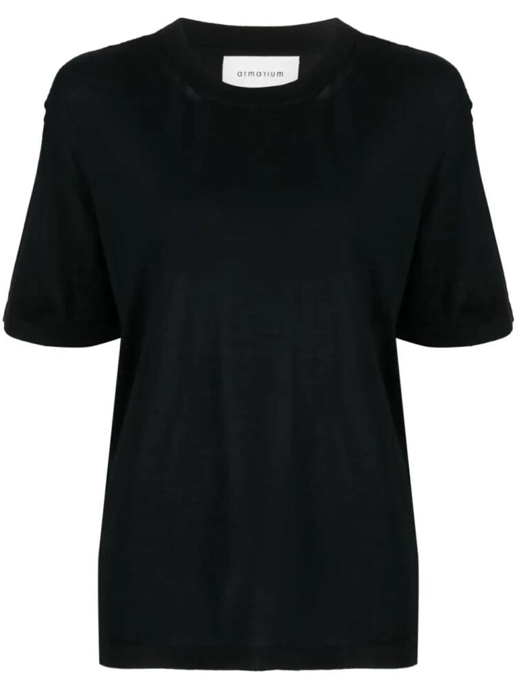 ARMARIUM crew-neck wool T-shirt - Black Cover