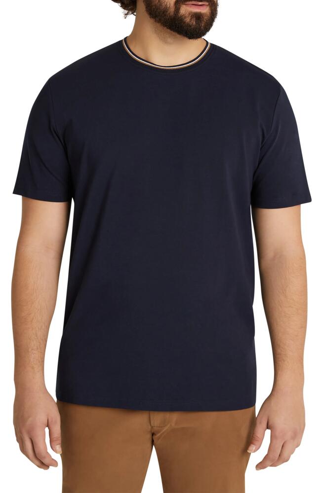 Johnny Bigg Amon Smart Tipped Cotton T-Shirt in Navy Cover