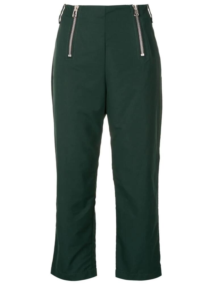 Uma | Raquel Davidowicz cropped straight-leg trousers - Green Cover