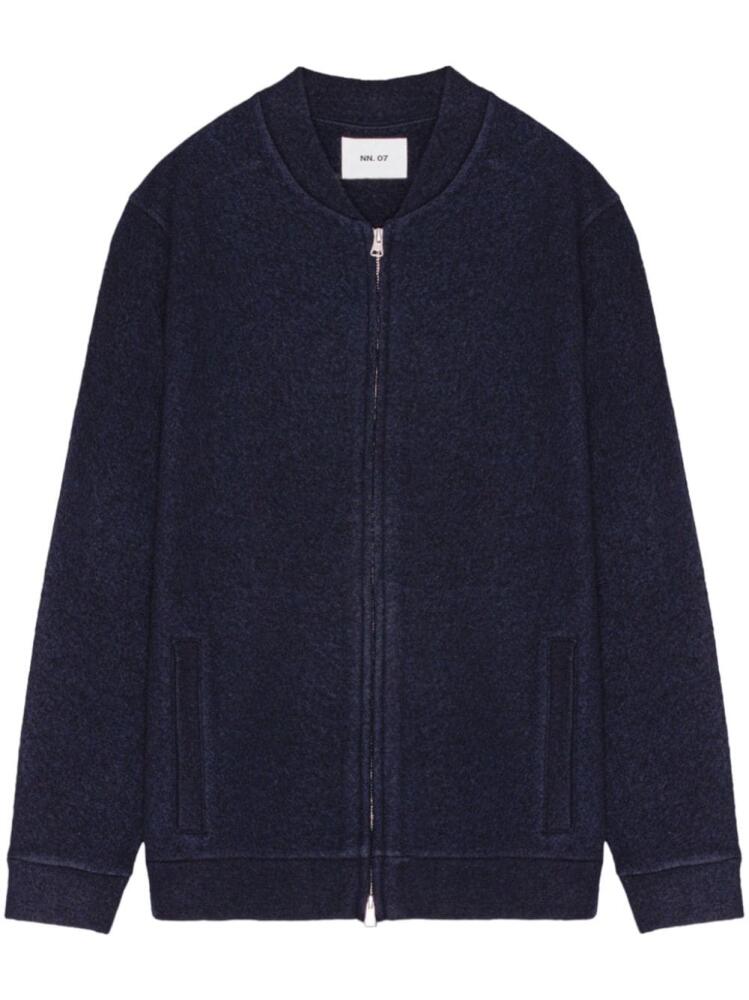 NN07 Boiled wool bomber jacket - Blue Cover