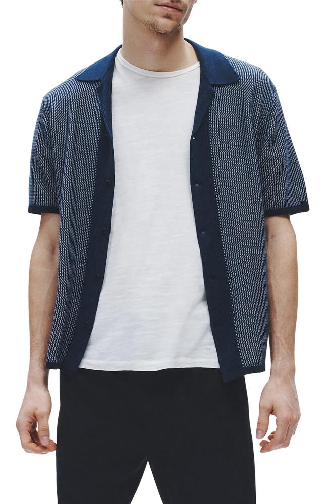 rag & bone Harvey Knit Camp Shirt in Sage Cover