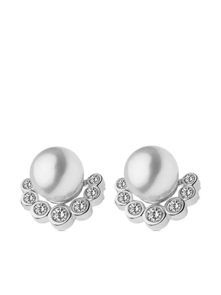 AUTORE MODA Brea diamond and pearl earrings - Silver Cover