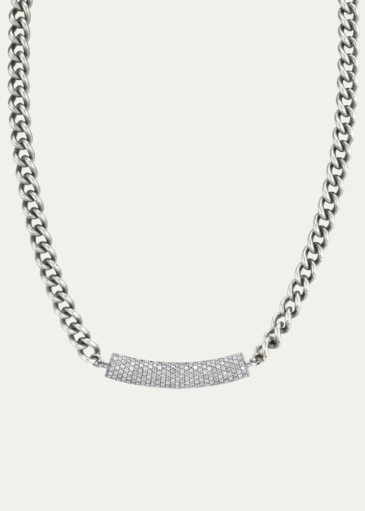 Sheryl Lowe Pave Diamond Bar Necklace Cover