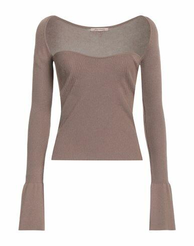 Hinnominate Woman Sweater Khaki Viscose, Acrylic, Elastane Cover