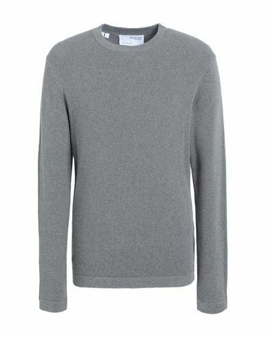 Selected Homme Man Sweater Grey Organic cotton Cover