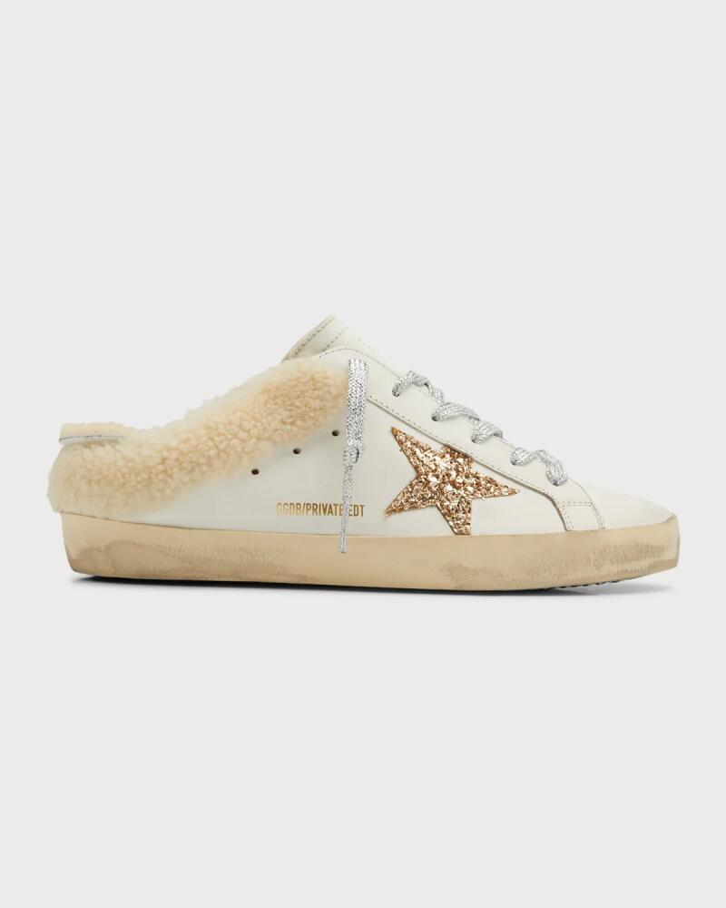 Golden Goose Sabot Leather Glitter Star Slide Sneakers Cover