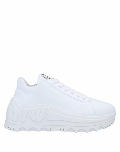 Miu Miu Woman Sneakers White Soft Leather Cover