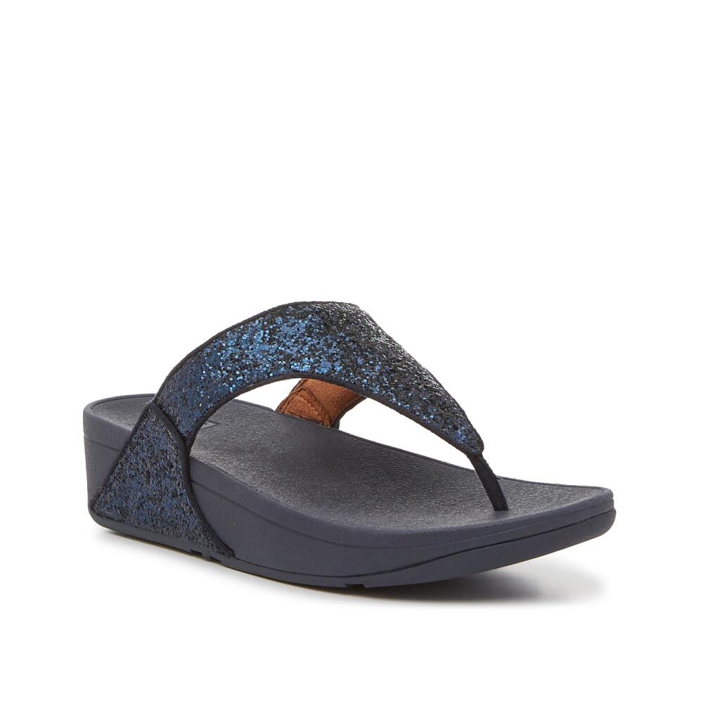 FitFlop Lulu Glitzy Wedge Sandal | Women's | Navy Cover