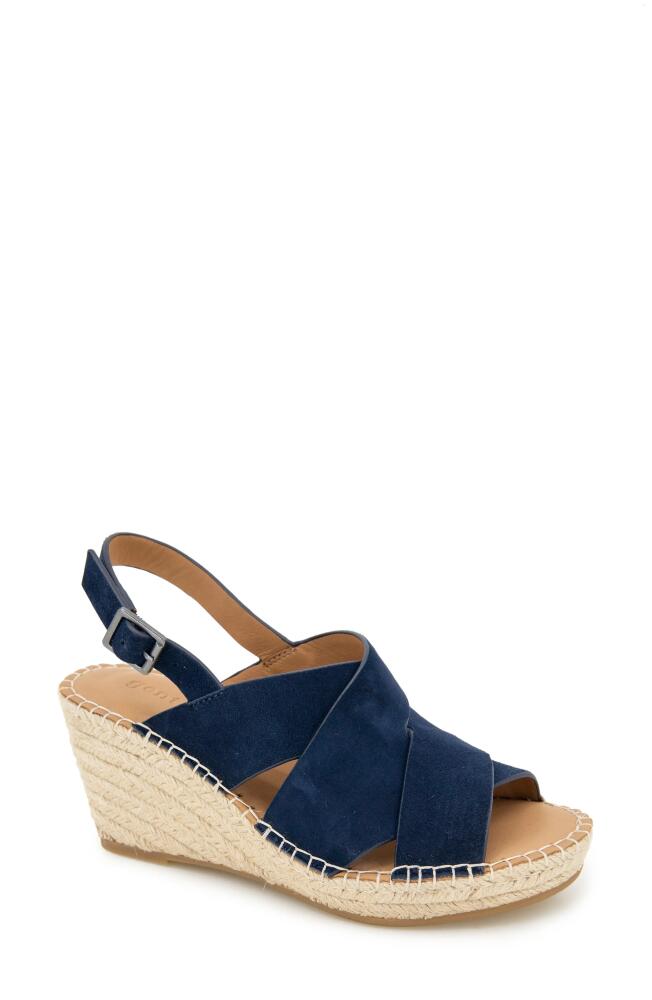 GENTLE SOULS BY KENNETH COLE Claudia Slingback Espadrille Wedge Pump in Navy Suede Cover