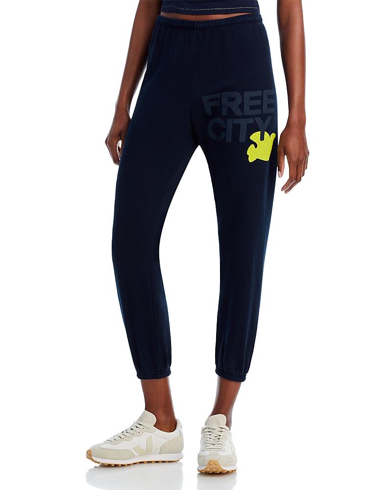 Free City Cotton Logo Sweatpants in Squid Ink Cover