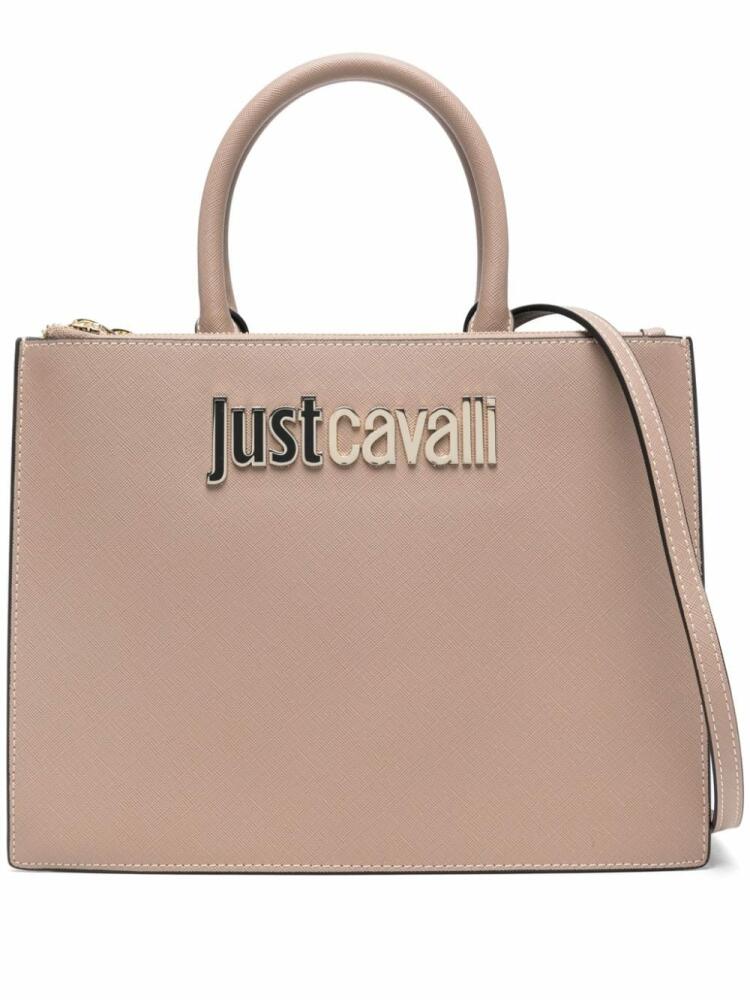 Just Cavalli logo lettering tote bag - Neutrals Cover