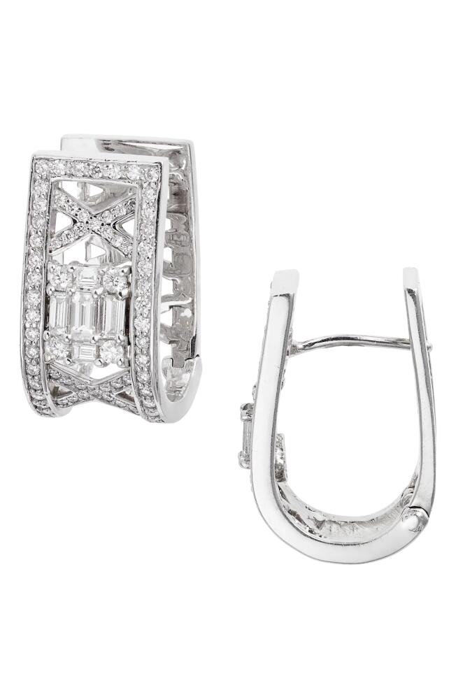 Mindi Mond Clarity Lattice Diamond Hoop Earrings in 18Kwg Cover