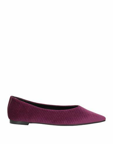 Giulia Neri Woman Ballet flats Mauve Textile fibers Cover