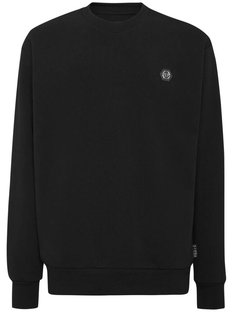 Philipp Plein logo-patch crew-neck sweatshirt - Black Cover