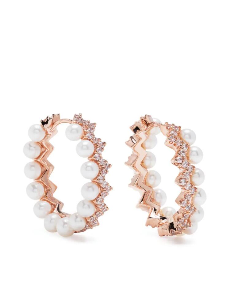 APM Monaco Up And Down hoop earrings - Pink Cover