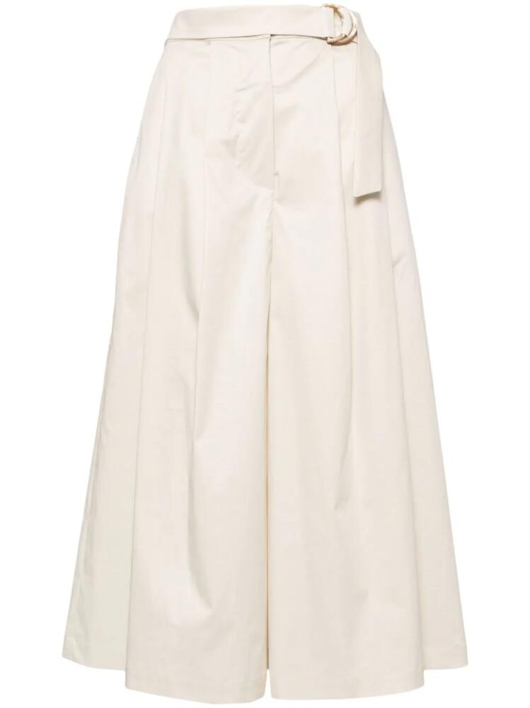 Fedeli cropped wide-leg trousers - Neutrals Cover