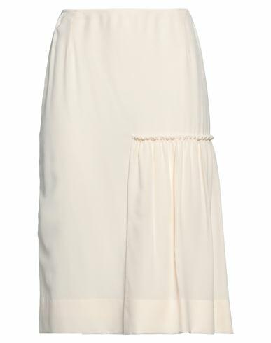 Ferragamo Woman Midi skirt Ivory Silk Cover