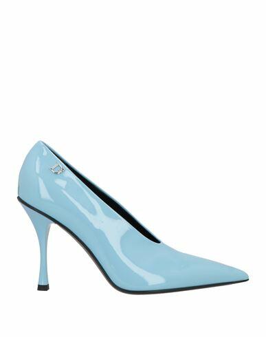 Dsquared2 Woman Pumps Light blue Leather Cover