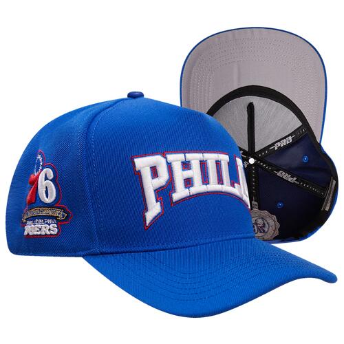 Pro Standard Mens Pro Standard 76ers Crest Emblem Flatbrim Snapback - Mens Blue/Blue Cover