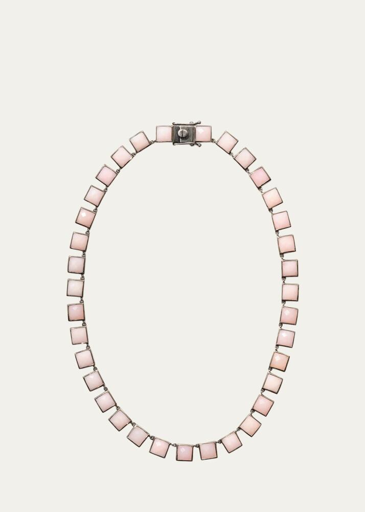 NAKARD Large Tile Riviere Necklace in Pink Opal Cover