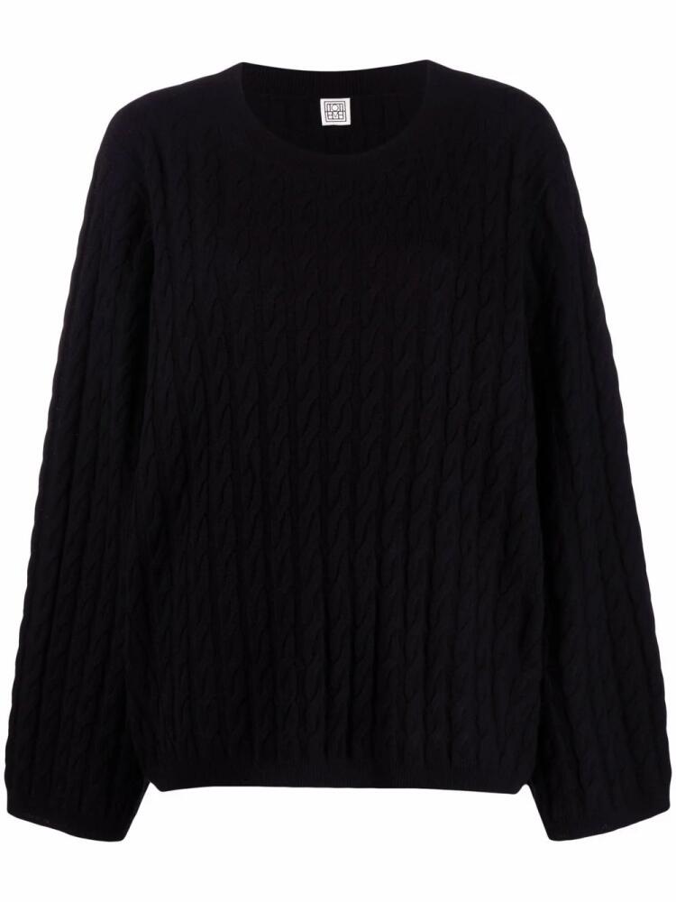 TOTEME cable knit cashmere jumper - Black Cover