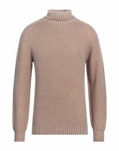 Arovescio Man Turtleneck Camel Merino Wool, Cashmere Cover