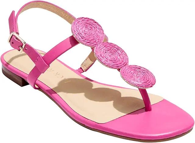 Jack Rogers Worth Flat Sandals - Raffia (Fuchsia) Women's Sandals Cover