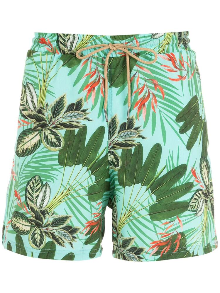 Lygia & Nanny Gil foliage-print swimming shorts - Green Cover