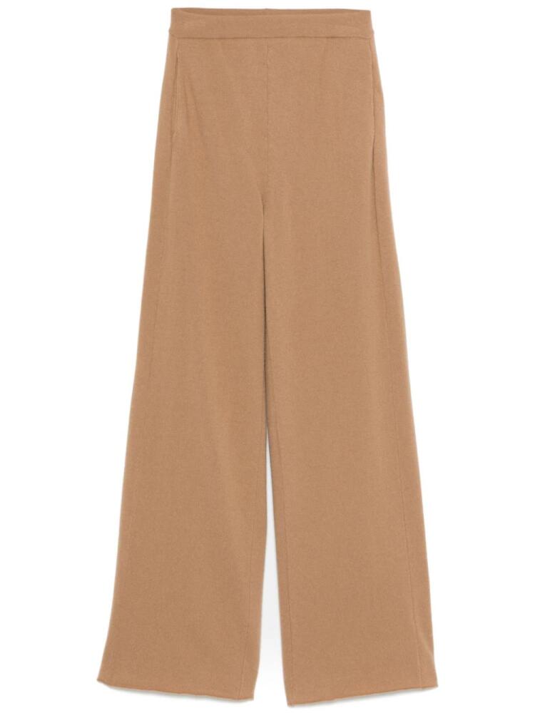 Nude knitted trousers - Brown Cover