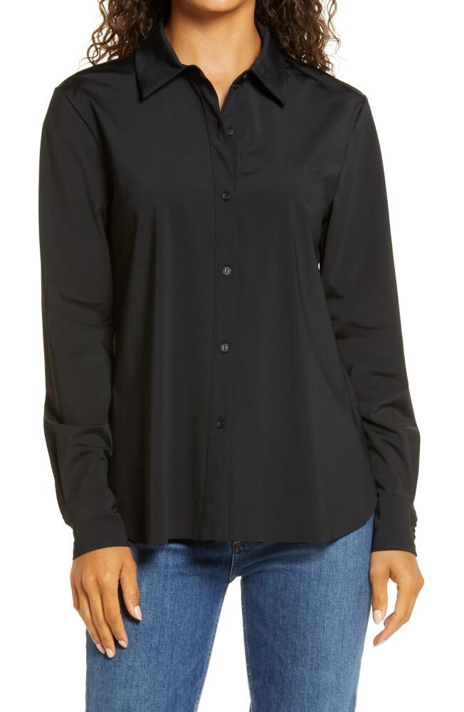 Lyssé Connie Slim Fit Button-Up Shirt in Black Cover