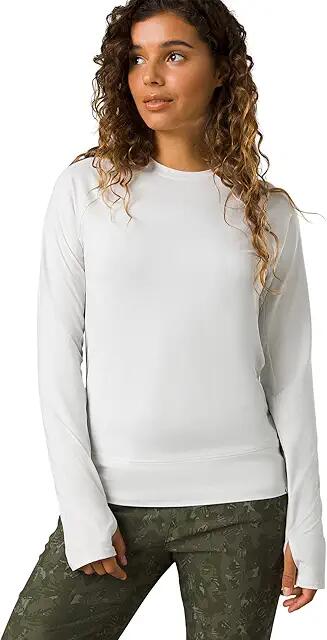 Prana Sol Searcher Long Sleeve Top (Soft White) Women's Clothing Cover