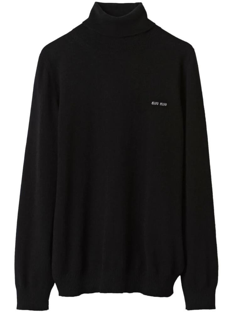 Miu Miu roll-neck wool jumper - Black Cover