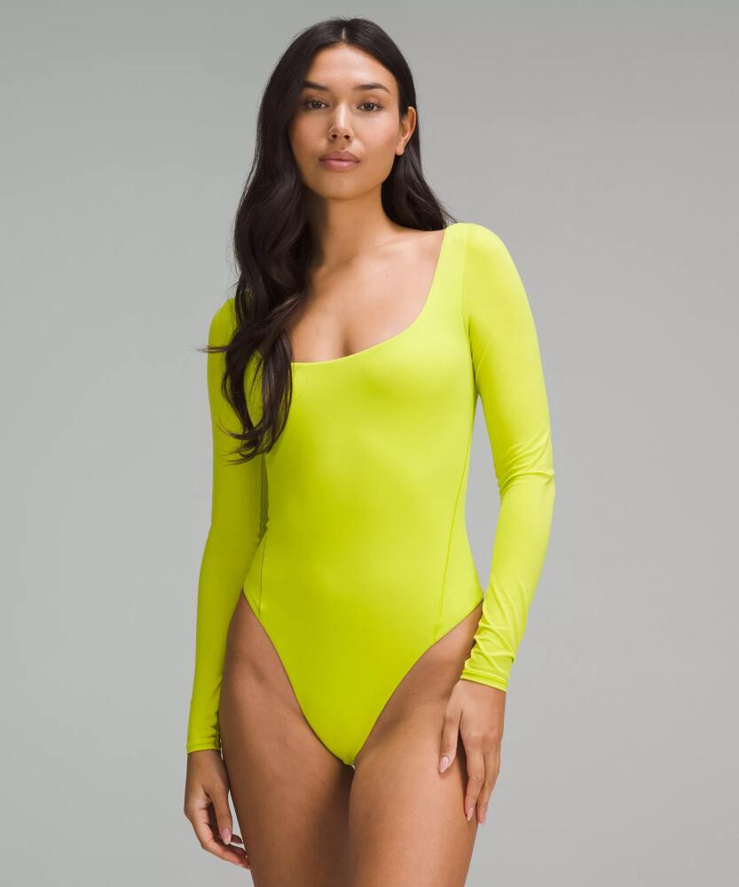 lululemon Wundermost Bodysuit - Ultra-Soft Nulu Square-Neck Long-Sleeve Bodysuit Cover