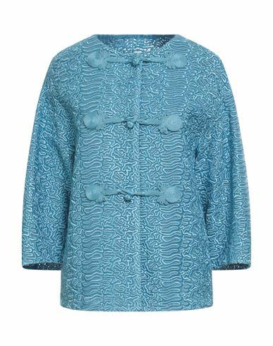 Ermanno Scervino Woman Blazer Azure Polyester, Polyamide Cover