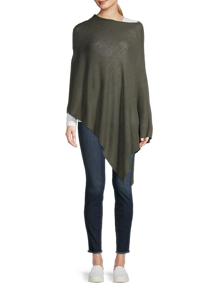 Portolano Women's Cowlneck Cashmere Poncho - Juniper Green Cover