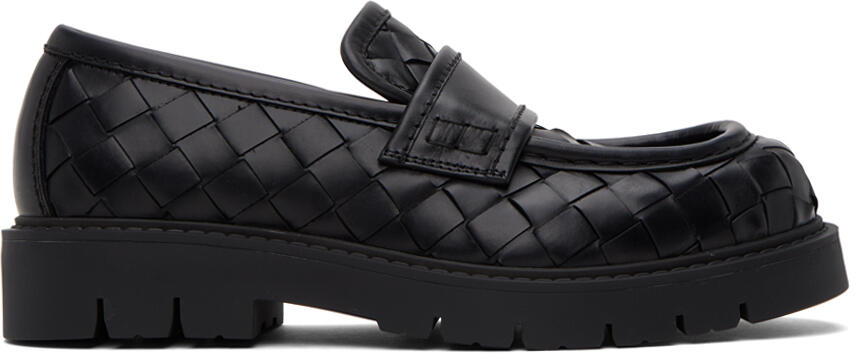 Bottega Veneta Black Haddock Loafers Cover