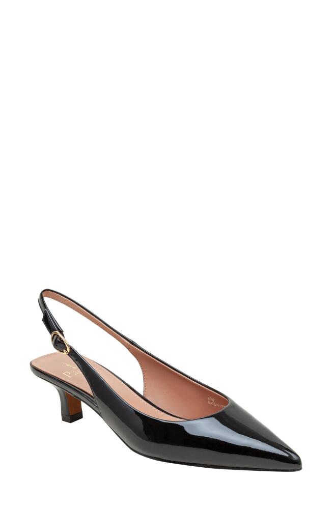 Linea Paolo Cecil Slingback Pointed Toe Kitten Heel Pump in Black Cover